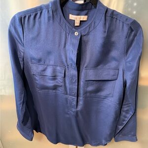 Banana Republic Navy Silk Shirt